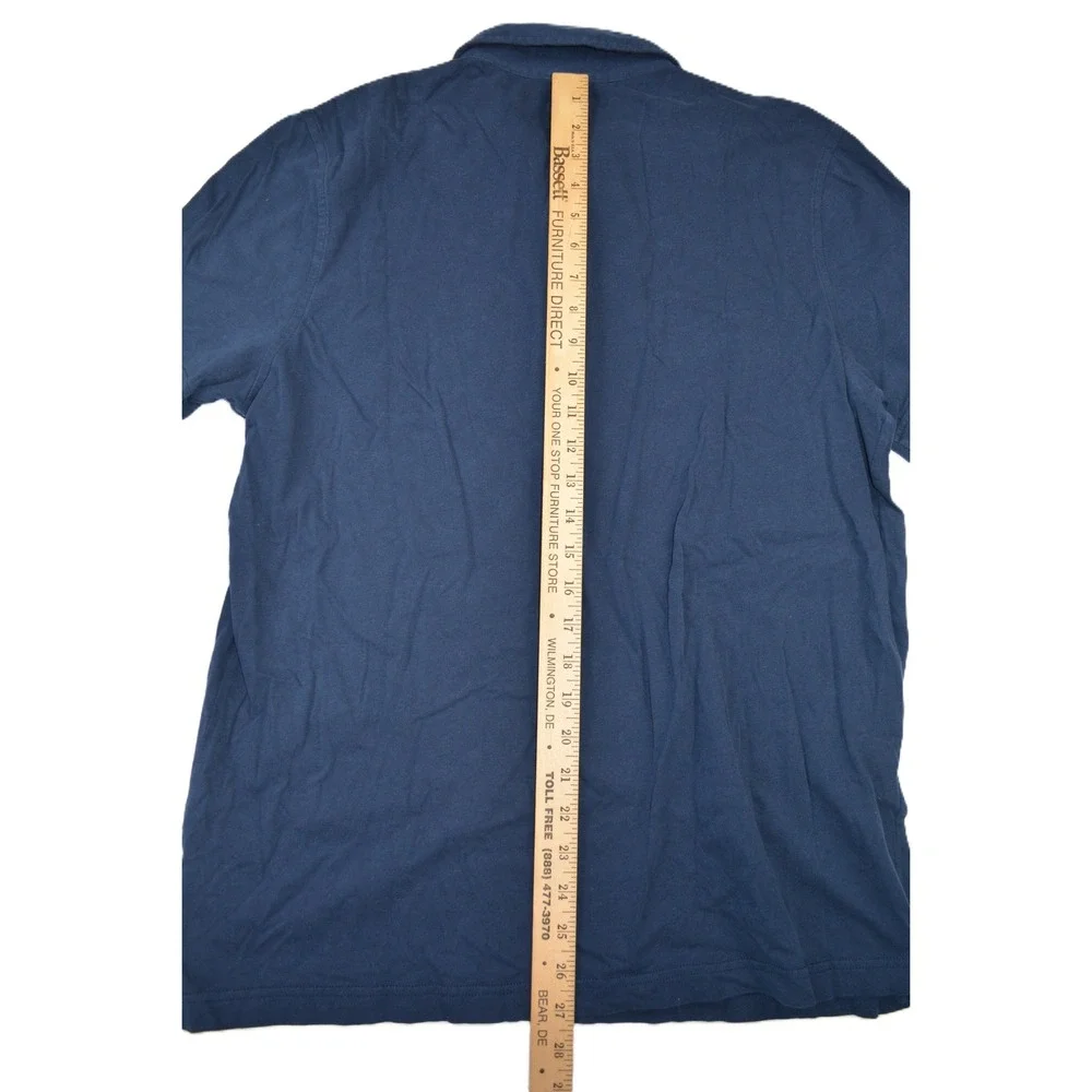 Brooks Brothers Mens Navy Blue Cotton Short Sleeve Pocket Polo Shirt Size L - Picture 8 of 8